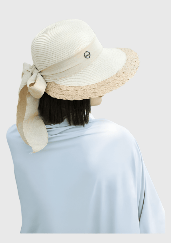 UPF 50+ French Straw Hat in Creamy White