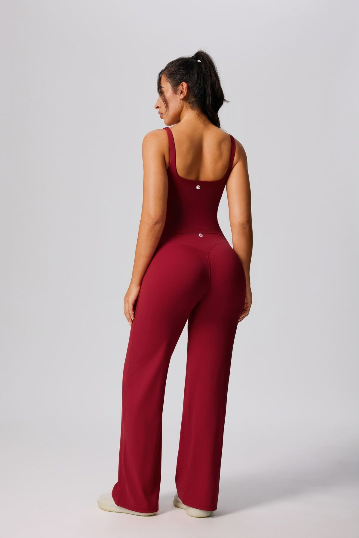 Womens red Yoga Vest and uplifting pants