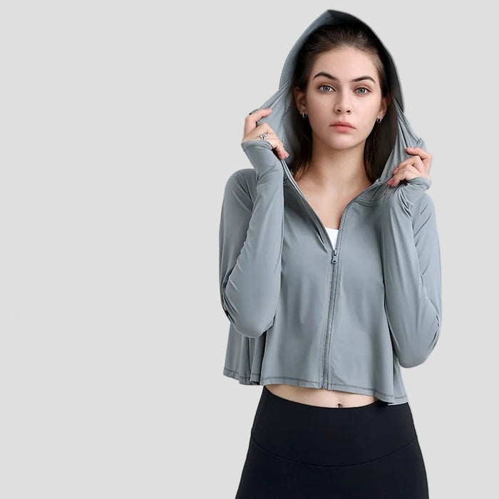 UPF 50+ Hooded Cropped Shirt