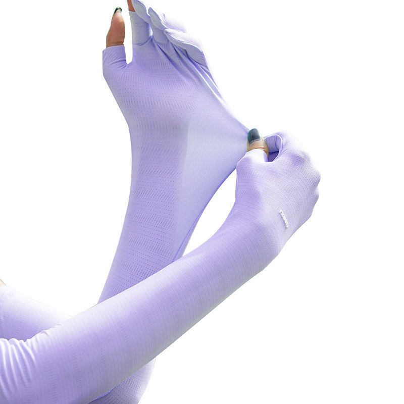 Purple UPF 50+ Ice Silk Arm Sleeves