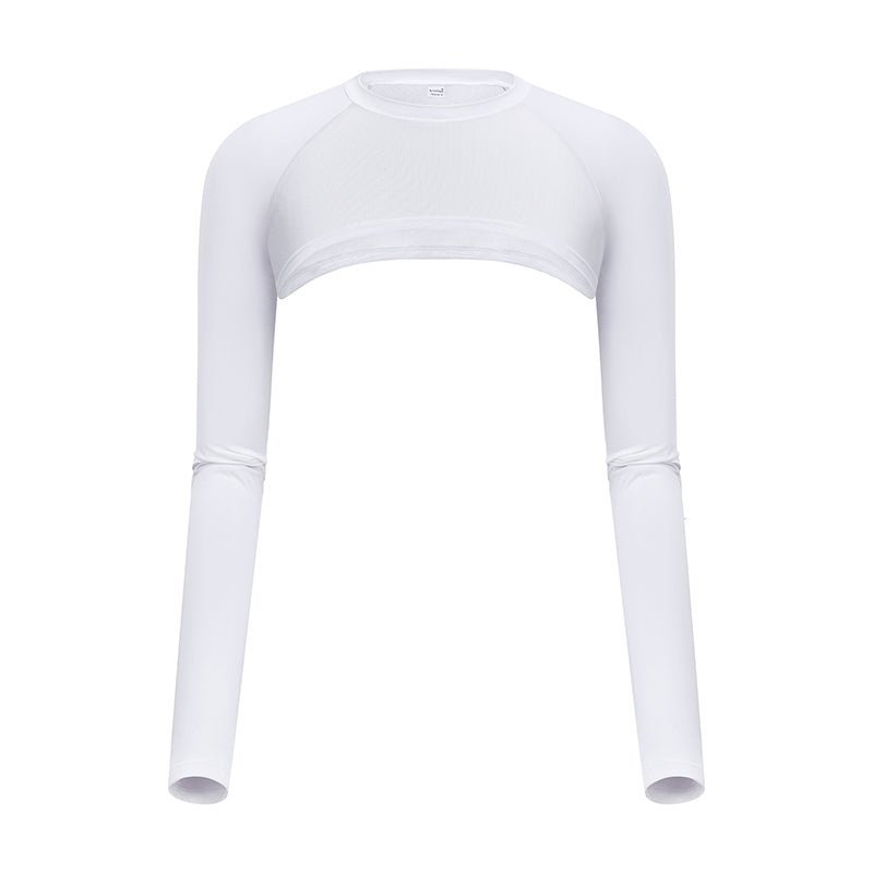 white upf50 ice silk golf mesh shrug