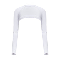 white upf50 ice silk golf mesh shrug