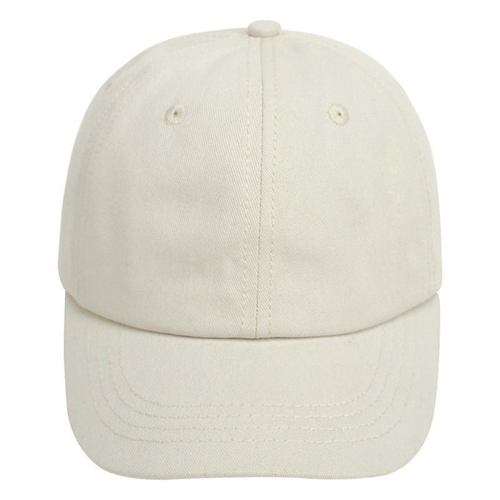 Beige UPF 50+ Kids Cotton Baseball Cap