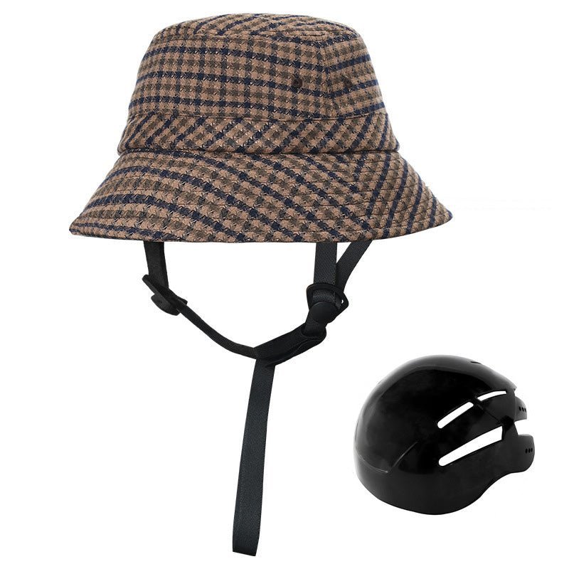 fahrradhelm sonnenhut UPF 50+ Plaid Bucket Hat