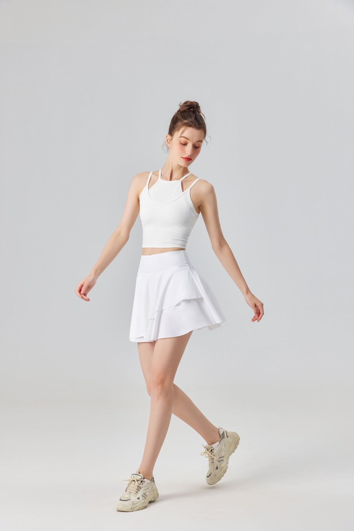 UPF 50+ Pleated Skirt & Crop Top Set - Sun Protection Clothing