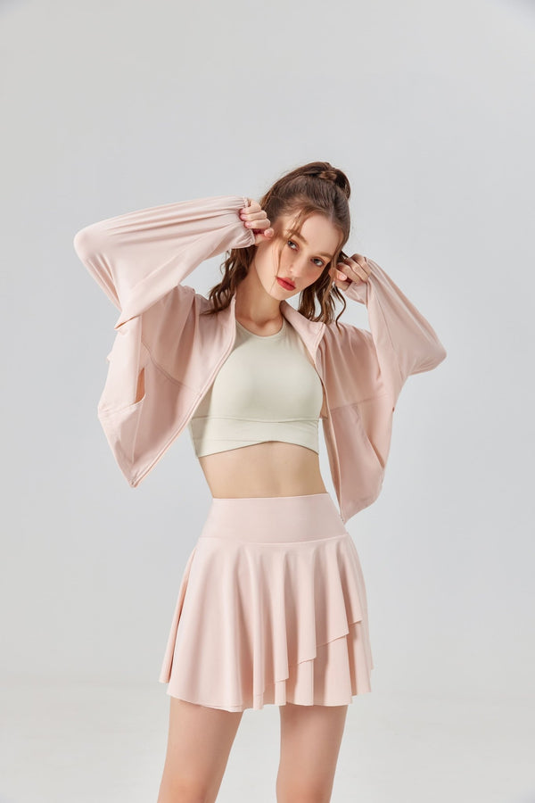 UPF 50+ Pleated Skirt & Crop Top Set