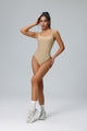 Beige Shaping Yoga Bodysuit