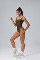 UPF 50+ brown Shaping Yoga Bodysuit
