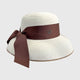 cream bow UPF 50+ Straw Hat 