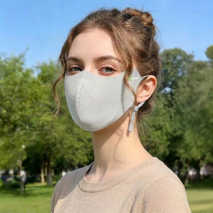 Light Gray UPF 50+ UV Protection Face Cover