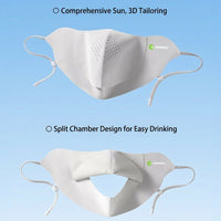 Light Gray UPF 50+ UV Protection Face Cover features by Anniou