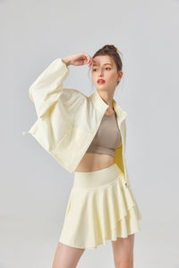 UPF 50+ Yellow Pleated Skirt & Jacket Set