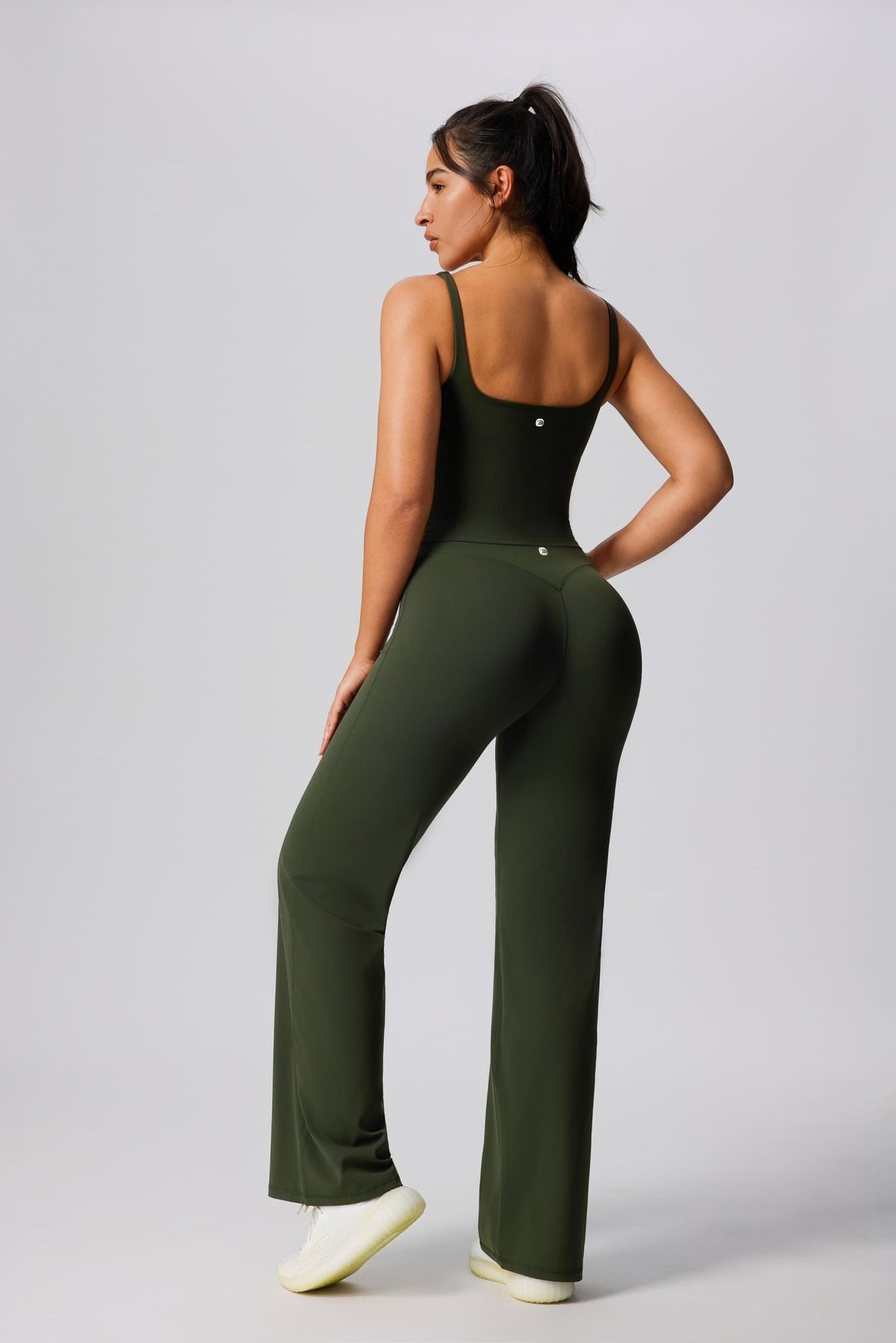 Green UPF 50+ Yoga set back