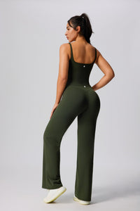 Green UPF 50+ Yoga set back