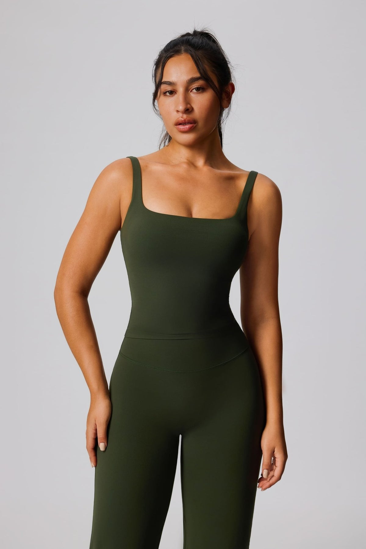Women's green UPF 50+ Yoga Vest