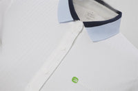 White Button Ice Silk Pickleball Polo Shirt