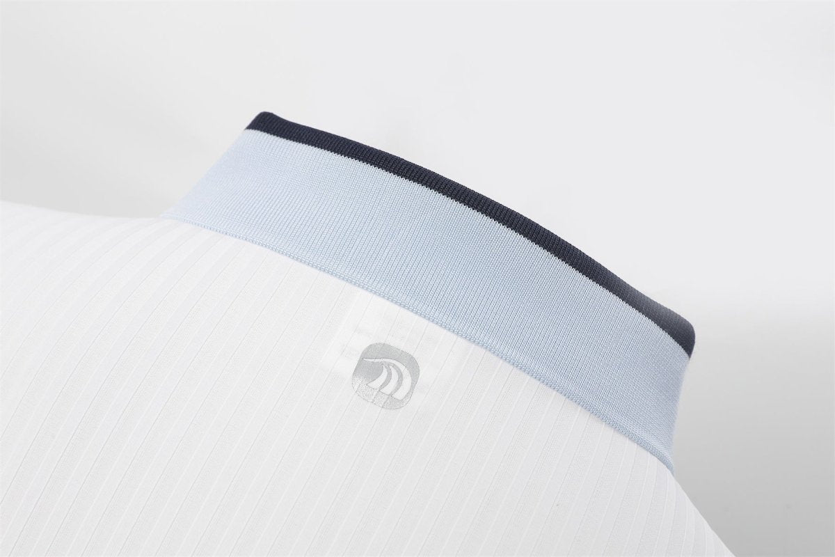 White Anniou Collared Ice Silk Pickleball Polo Shirt