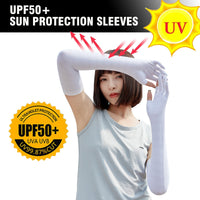 UPF50+ UV Cooling Ice Silk Arm Sleeves - Sun Protection Clothing