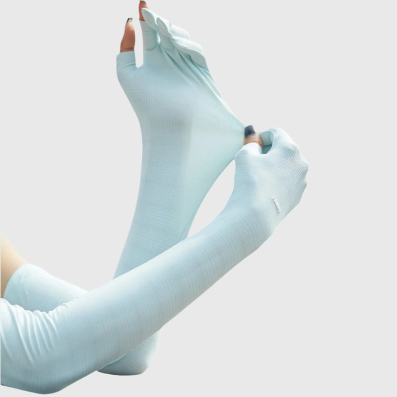UPF50+ UV Cooling Ice Silk Arm Sleeves - Sun Protection Clothing