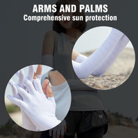 UPF50+ UV Cooling Ice Silk Arm Sleeves - Sun Protection Clothing