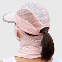 UPF50+ pink sun  Protection Baseball Cap and Neck Gaiter with breathable mesh