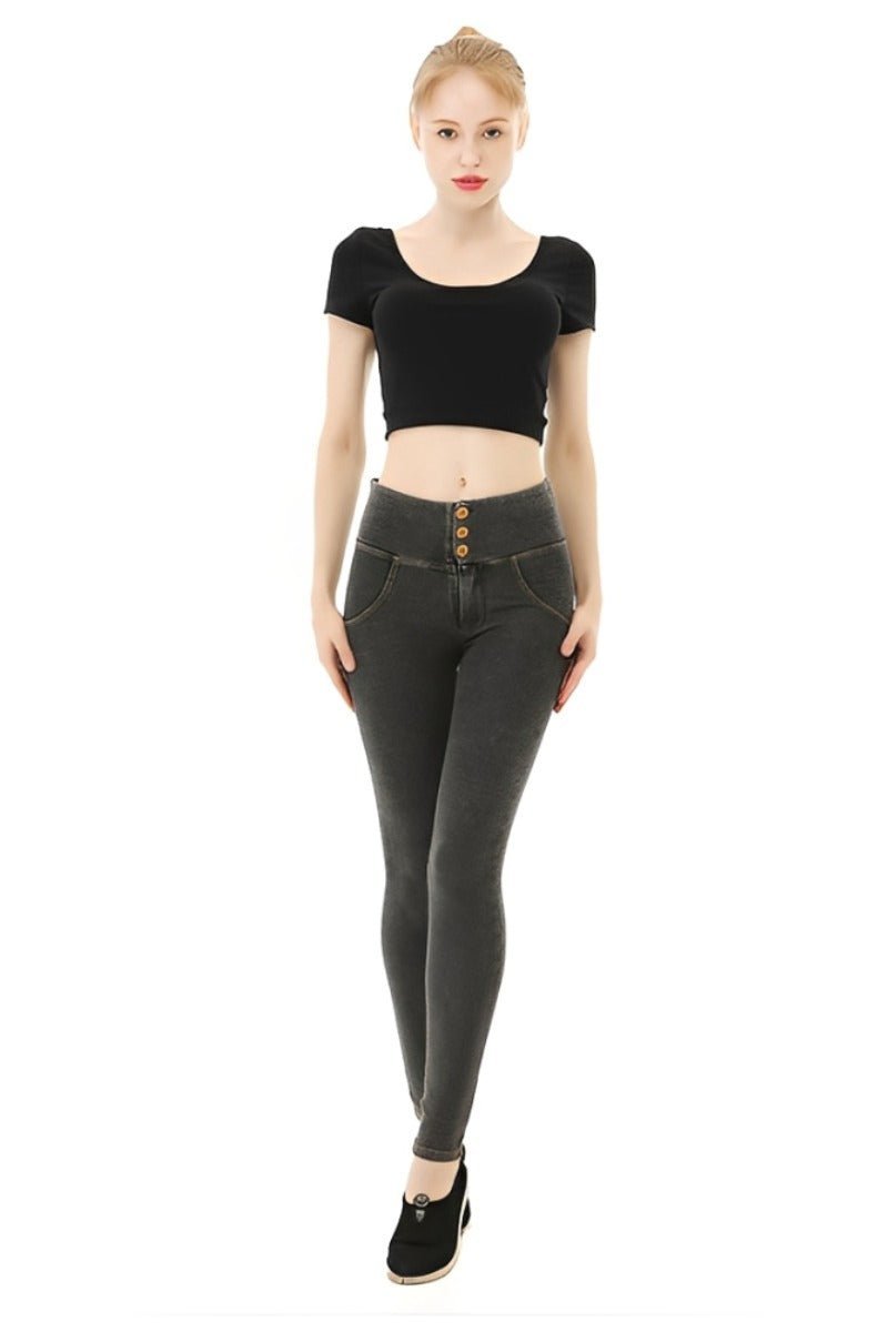 UPF50+High Rise Fake Jean Leggings - Sun Protection Clothing