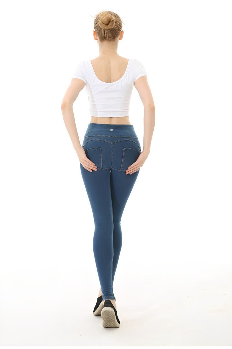 UPF50+High Rise Fake Jean Leggings - Sun Protection Clothing