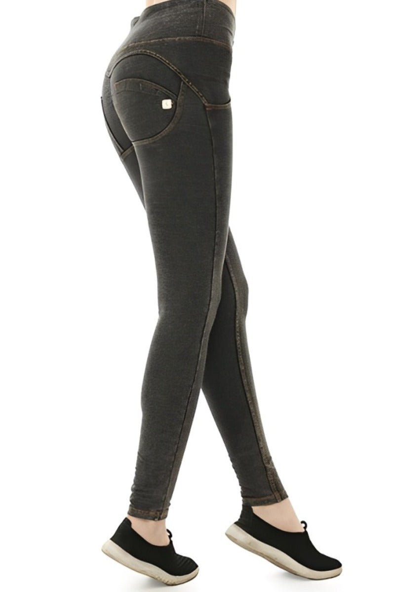 UPF50+High Rise Fake Jean Leggings - Sun Protection Clothing