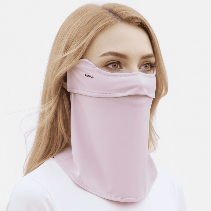 light pink UV Neck Gaiter Face Cover