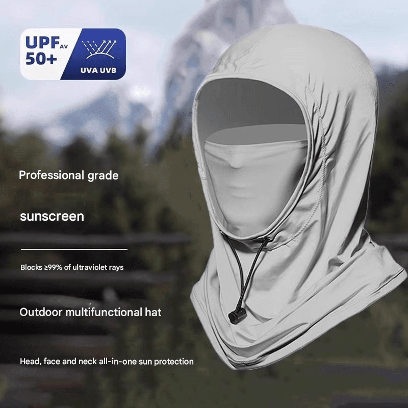 Glacier Gray UV Protection Balaclava Hat Features