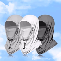 UV Protection Balaclava Hat in Glacier gray, Mountain ash and Pink