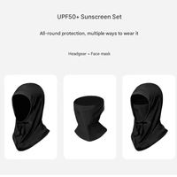 Black UV Protection Balaclava Hat ways to wear