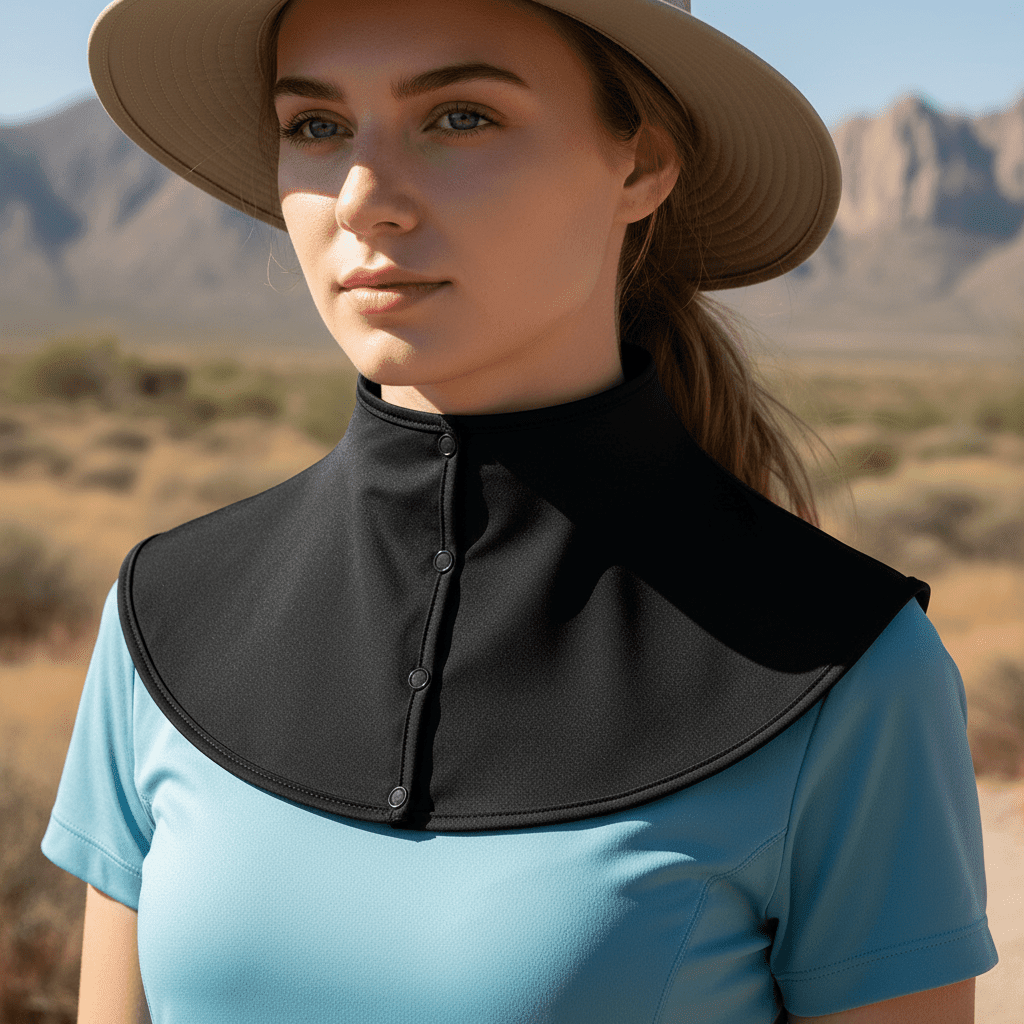 Lightweight and breathable black neck gaiter upf50+