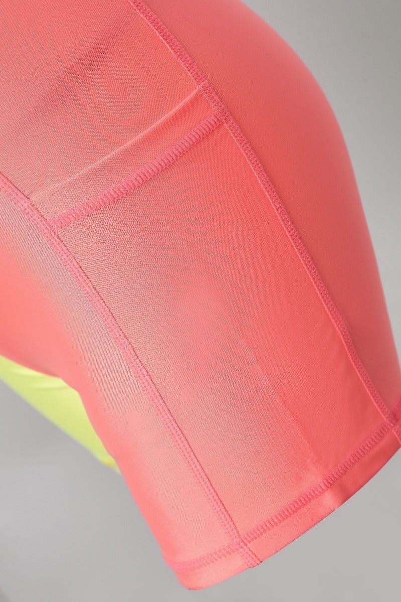 Close - up of a pink short and pocket