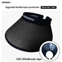 UV Protection Woven Straw Sun Visor - Sun Protection Clothing