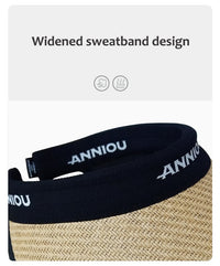 UV Protection Woven Straw Sun Visor - Sun Protection Clothing