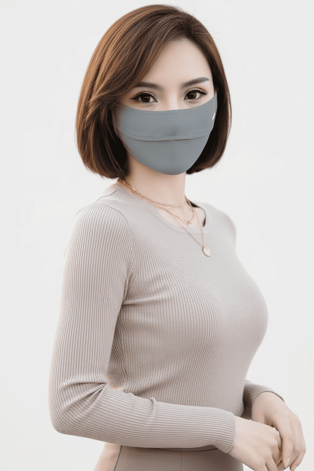 Gray UV protection face mask