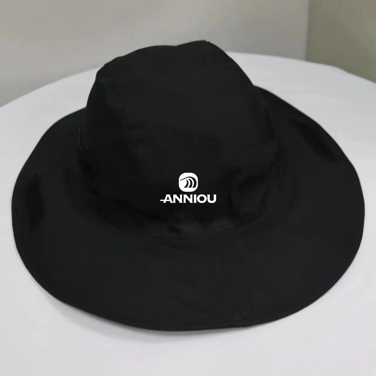 Black Waterproof Wide Brim Sun Hat UPF 50+
