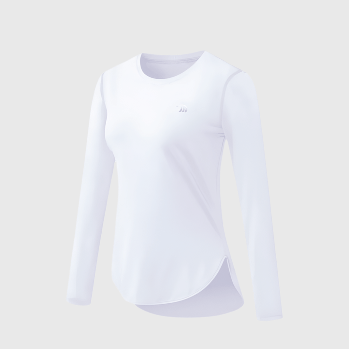 white UPF 50+ Long Sleeve Shirt 