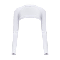 white upf50 ice silk golf mesh shrug