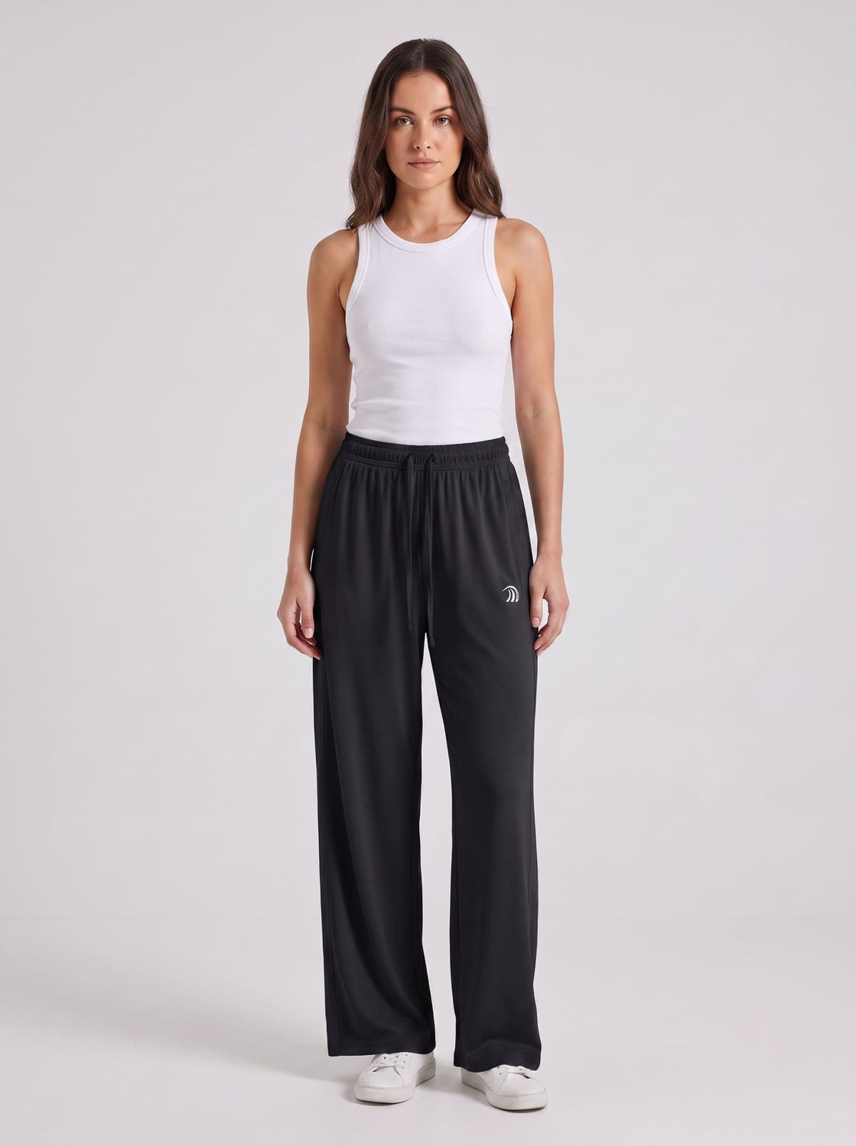 Womens black Wide Leg Cooling Pants UPF50+ by Anniou