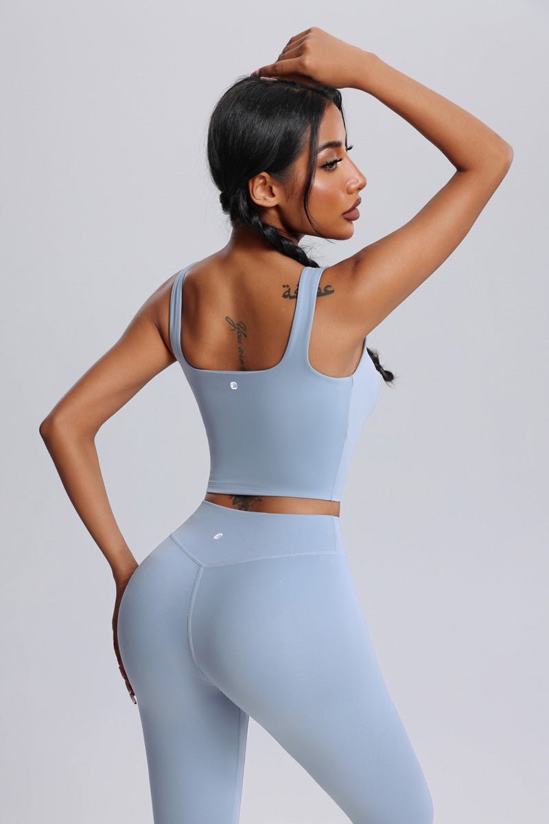 Wide Strap High - Support Yoga Bra - Sun Protection Clothing