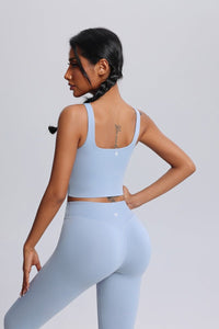 Wide Strap High - Support Yoga Bra - Sun Protection Clothing