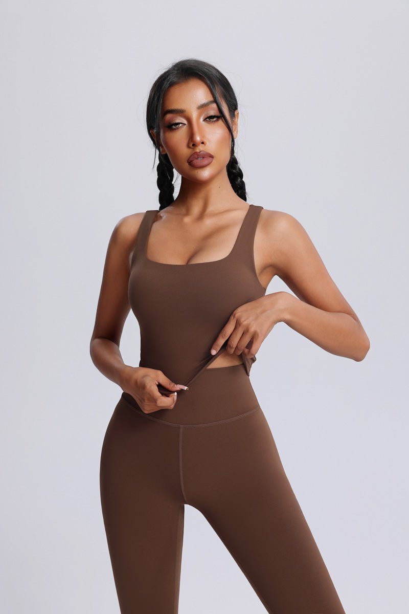 Wide Strap High - Support Yoga Bra - Sun Protection Clothing