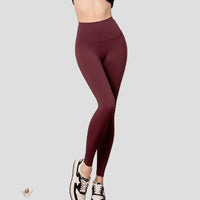 women's red Sun Protection High Waist Leggings