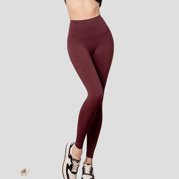 women's red Sun Protection High Waist Leggings