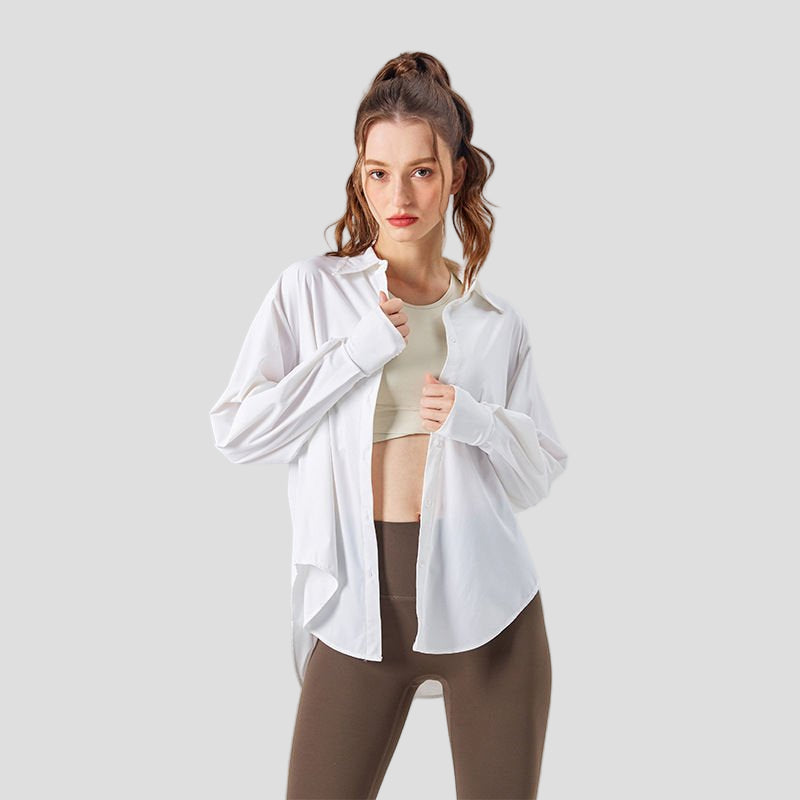 women's white Sun Protective UPF 50+ Sun Shirt