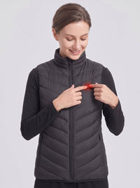 #Black Women's Dual Switch Quilted Heated Vest