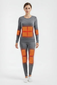 Women's 28 Area Heated Thermals in grey