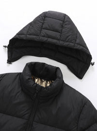 Detachable hood with Black Dual Control Heated Padded Jacket